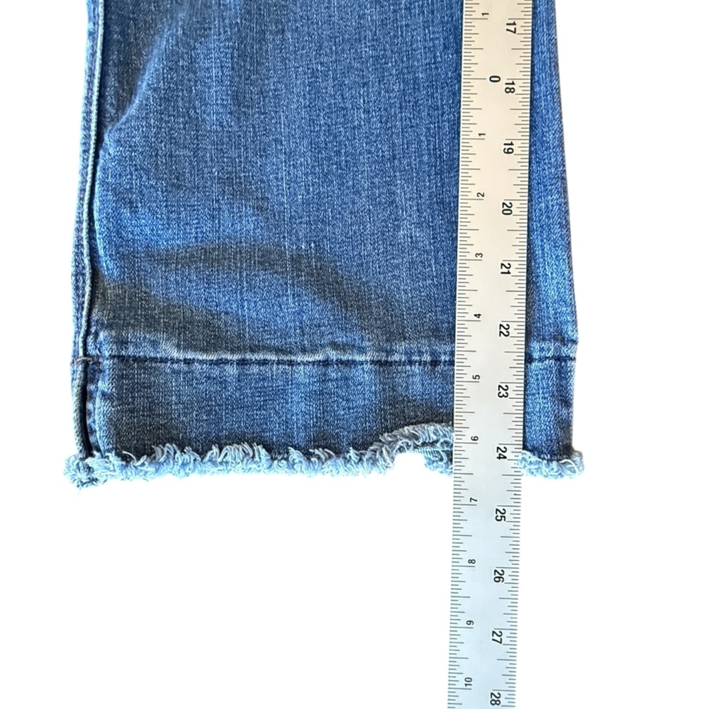 Democracy Ab Technology BN24101YME Raw Frayed Hem Side Slit Crop Women’s Size 16 - Picture 13 of 14